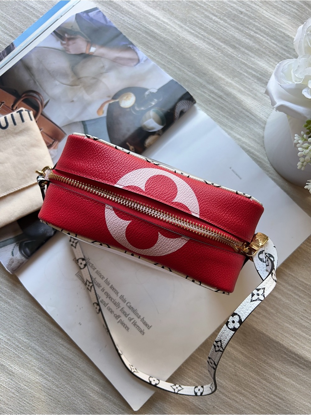 Louis Vuitton Monogram Giant Beach Pouch Rouge
